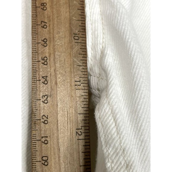Free People Distressed Button Fly Jeans size 25 White - Picture 5 of 6